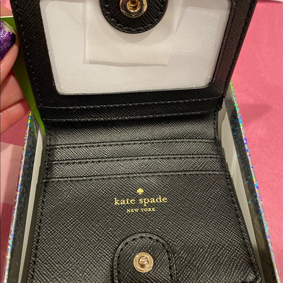 BNWT Kate Spade Mavis Street Amy Blue Glitter Crossbody & Wallet SET! - Picture 9 of 15